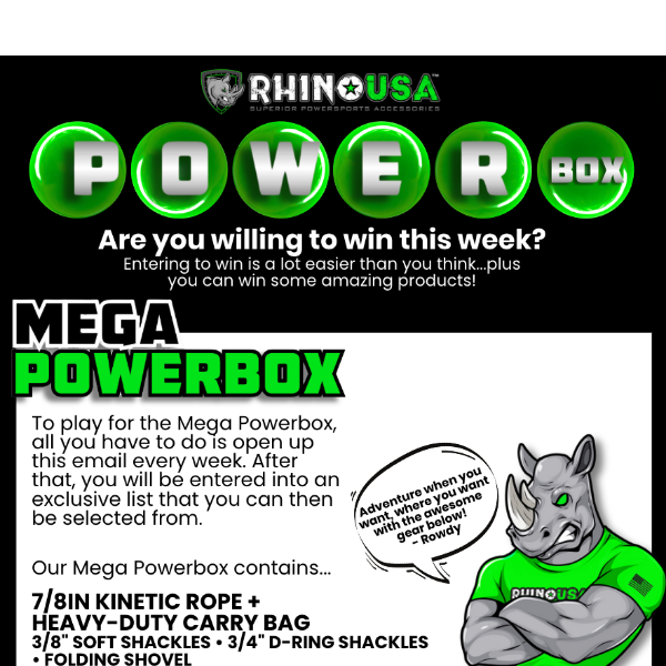 🎰Did you win the Powerbox this week?🎰 Open the email to find out!