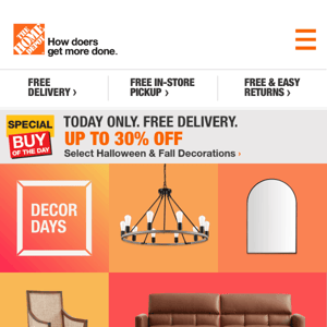 🔥 5-Day Decor Days at Home Depot: Save Up to 50% Off + Free Delivery 🚚