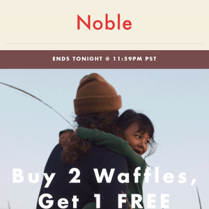 Ends TONIGHT ☞ FREE Waffle Jammies