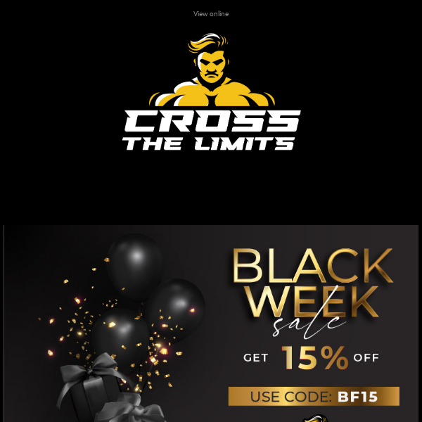 Exclusive Black Week Deal: 15% Off across the shop!