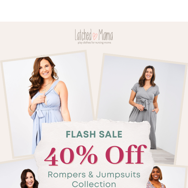 🌟 Flash Sale Alert: 40% Off Rompers & Jumpsuits 🌟