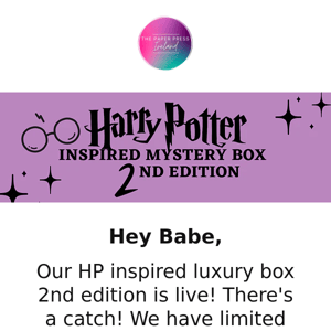 Harry Potter inspired luxury box NOW LIVE!