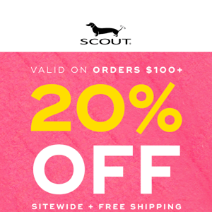 20% OFF SITEWIDE SALE all weekend 🥳