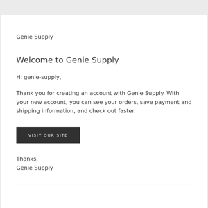 Welcome to Genie Supply