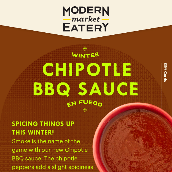 Try Our New Chipotle BBQ Sauce!