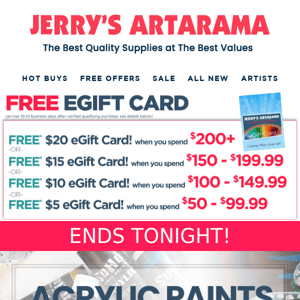 ENDS TONIGHT! BIG Acrylic Paints Super Sale! ✨ Save Now On Acrylics, Mediums, Brushes & More!