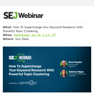 [Webinar] Topic Clusters: More Powerful Keyword Research