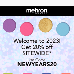 New year, new you! 20% off all Mehron products 🥳