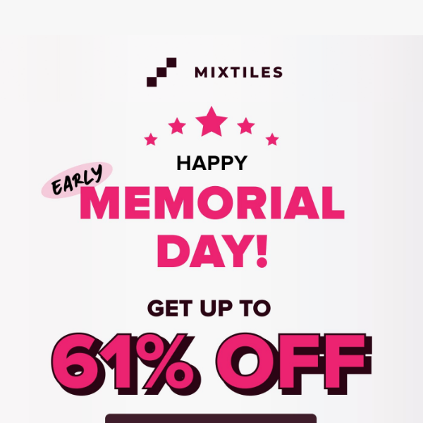 Memorial Day Sale Starts Now ⏲