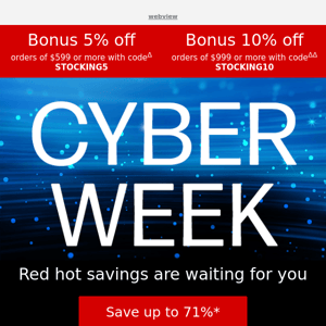 This is not over: New Cyber Week deals!