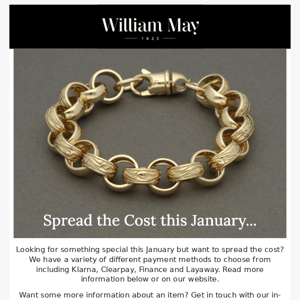 Spread the Cost This January...