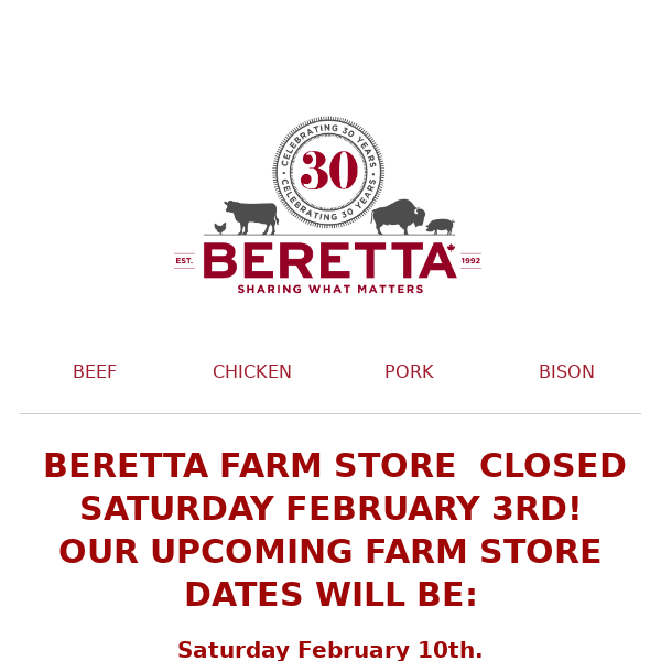 🥩🚜FEBRUARY FARM STORE SCHEDULE REMINDER!🚜🥩