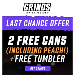 ➡️ LAST CHANCE for a FREE can of PEACH