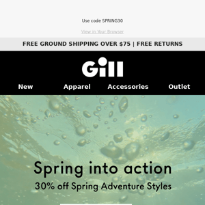 Spring into action - 30% off Spring adventure styles