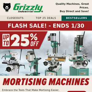 ⚡ Flash Sale! Save Up To $195 On All Things Mortising!