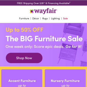 🔔 PSA: The BIG Furniture Sale is ON 🔔