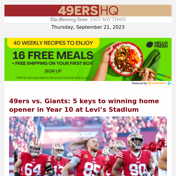 49ers vs. Giants: 5 keys to success in Levi's Stadium opener