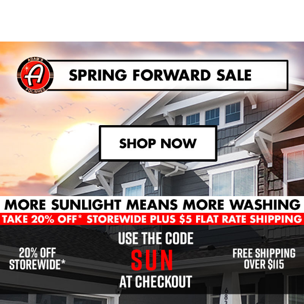Daylight Savings Sale Starts Now!