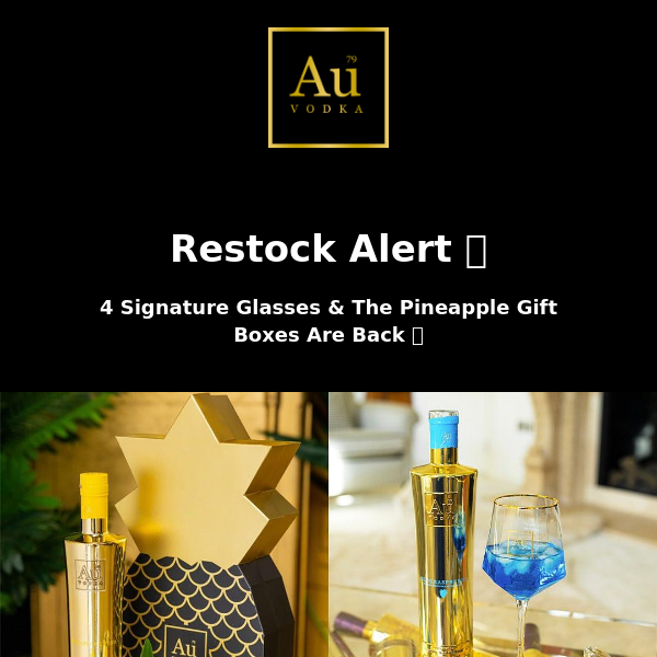 Au Restock Alert 🚨4 Signature Glasses & Pineapple Gift Boxes Now Available 🏆