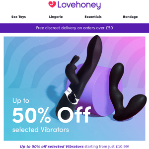 Get (50%) OFF with a new Vibrator | see what we did there