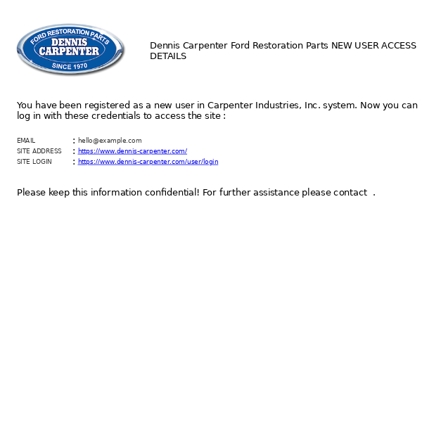 Welcome to Dennis Carpenter Ford Restoration Parts for Trucks, Broncos, Cars, Tractors and Cushman Scooters