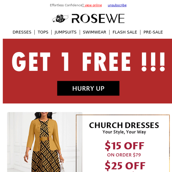 CHURCH ATTIRE + 3RD FREE: Trendy Clothes for you!
