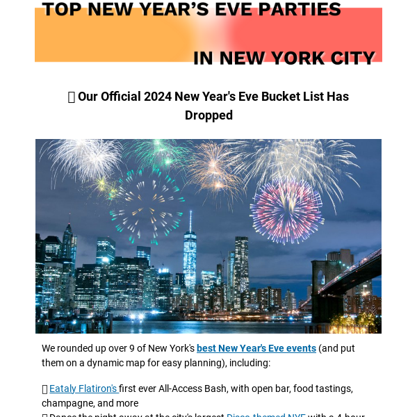 🥂 NYC’s Top New Year’s Eve Events