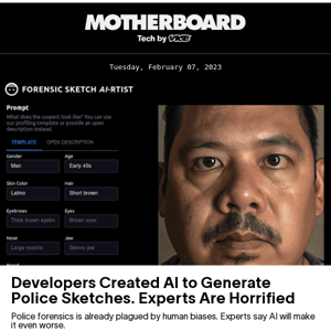 Developers Created AI to Generate Police Sketches. Experts Are Horrified