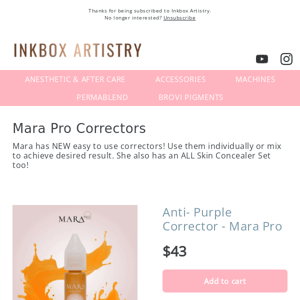 NEW AT IA! Mara Pro Color Correctors