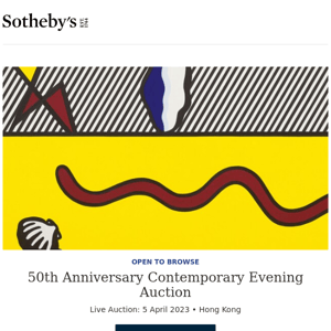 50th Anniversary Contemporary Evening Auction and more