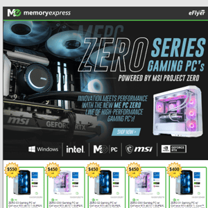 Innovation meets performance with the new ME PC ZERO line of high performance gaming PC's. Powered by MSI PROJECT ZERO!