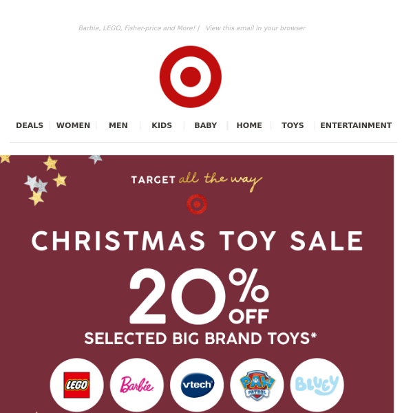 20% Off Big Brand Toys