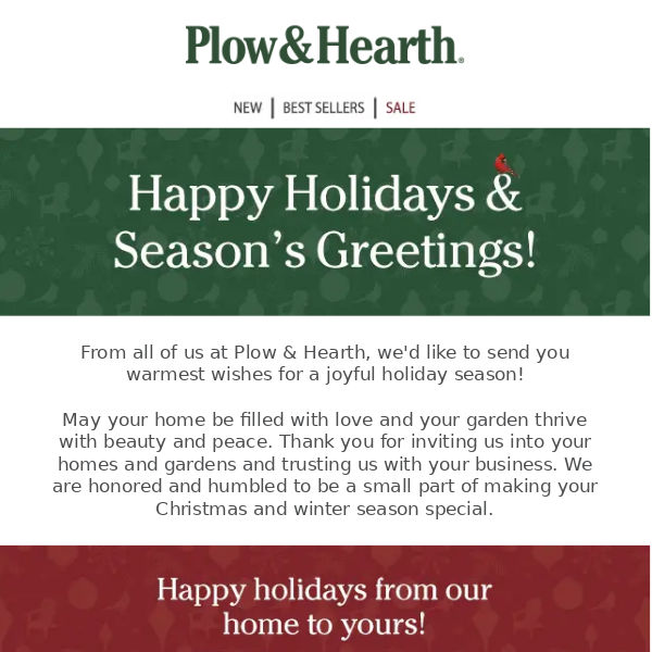 Merry Christmas from Plow & Hearth🎄