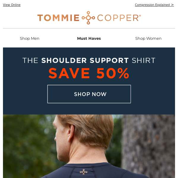Final Chance! Grab 50% off on Shoulder Shirts at Tommie Copper Today! 🕒 - Tommie  Copper