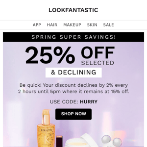 Your Time Starts NOW! 25% Off & Declining 🏃‍♂️