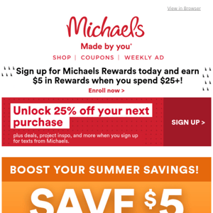 Our STOREWIDE SALE starts now! 🎉 Get up to 60% off during our Lowest  Prices of the Season → - Michaels Stores