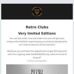 Retro Clubs Coming Soon