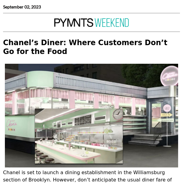 Chanel to open a pop-up diner in Brooklyn