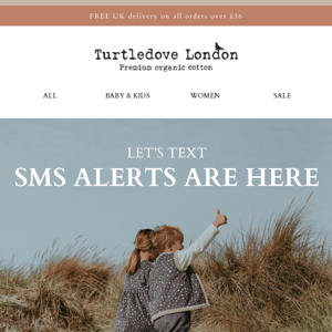 Let's Text | Sign up for Turtledove Text Alerts