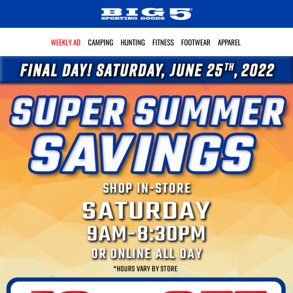 Final Day ⛱️ 10% OFF ??️ Super Summer Savings