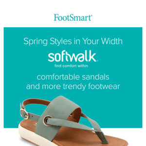 Spring Styles in Your Width from Softwalk
