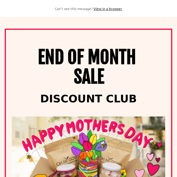 Discount club sale! Early mother's day orders