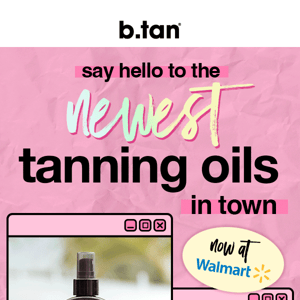 hello sunshine tanning oil ☀️ now available at walmart 😎