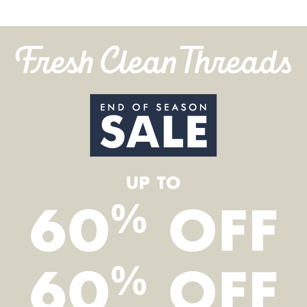 🗣️ End of Season SALE