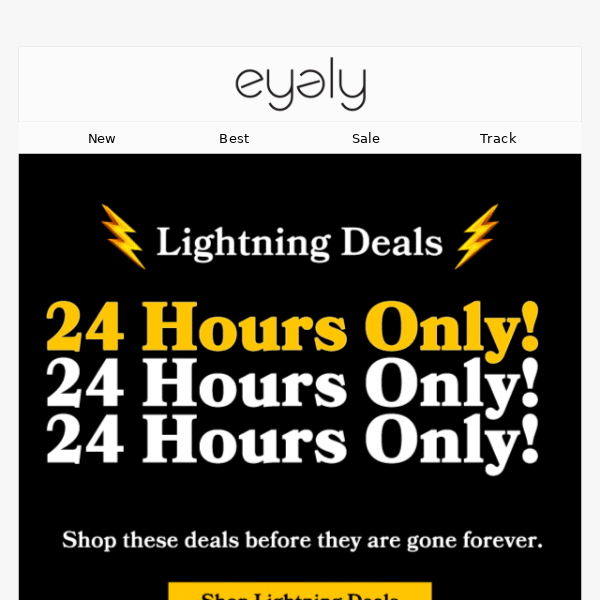 24 Hours Only - Lightning Sale ⚡
