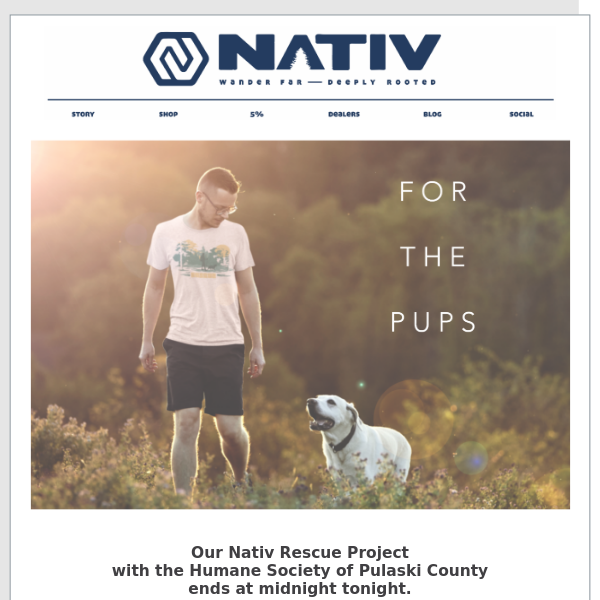 Nativ Rescue Project ends at Midnight tonight