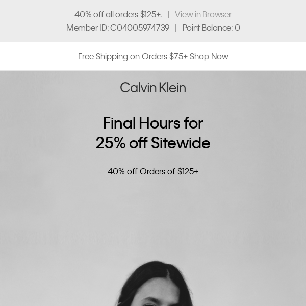 Ends Tonight - 25% off Sitewide