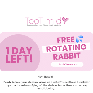 F.ree Rotating Rabbit Ends TODAY. 🐰