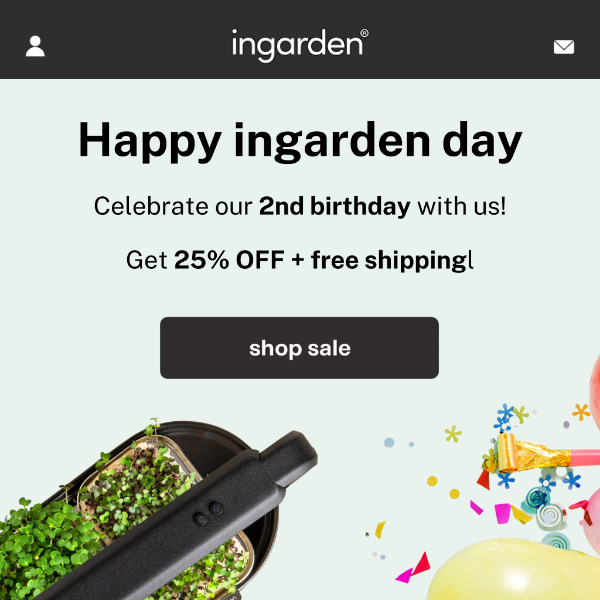 Happy ingarden Day! 🎁🎉