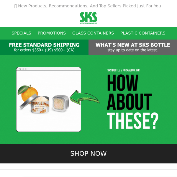 Food Containers, Glass Food Jars from SKS Bottle & Packaging